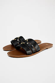 Шльопанці Zara натуральна шкіра 39 розм