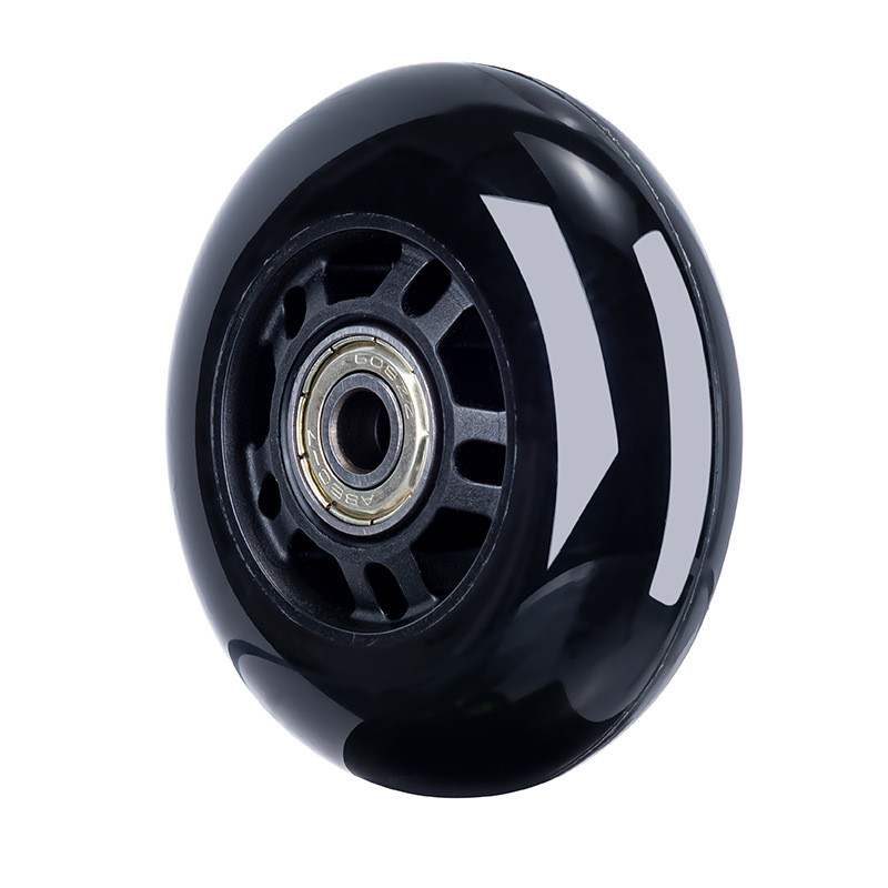Колесо для роликів/самокатів 76*22мм чорне без світла підшипник ABES-7, фото 1
