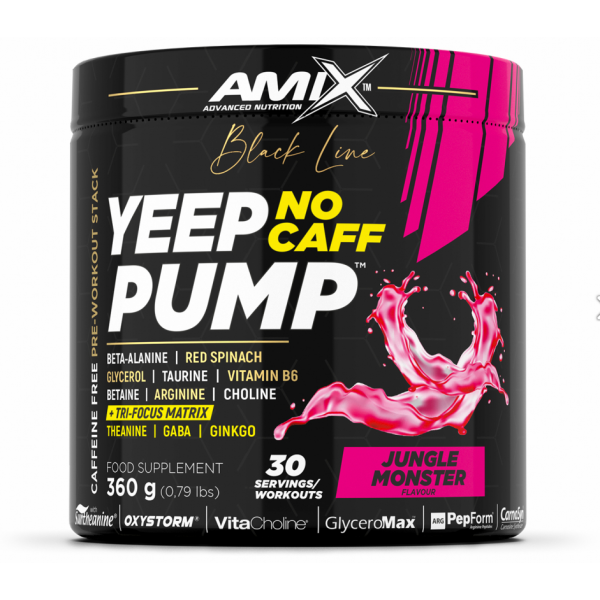 Передтренувальний комплекс AMIX Black Line Yeep Pump No Caff - 360 г, фото 1