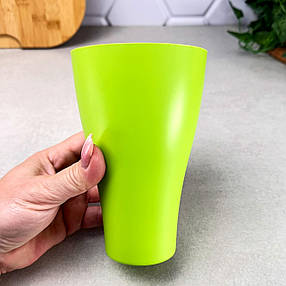 Стакан для пікніка пластиковий 500 мл Оливковий Алеана, фото 3