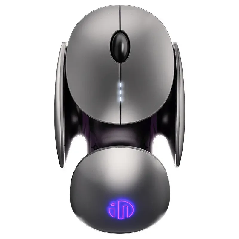 Футуристична безшумна мишка бездротова Inphic X2 RGB Bluetooth+USB. Бездротова миша для ноутбука/ПК Silent click