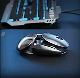 Футуристична безшумна мишка бездротова Inphic X2 RGB Bluetooth+USB. Бездротова миша для ноутбука/ПК Silent click, фото 3
