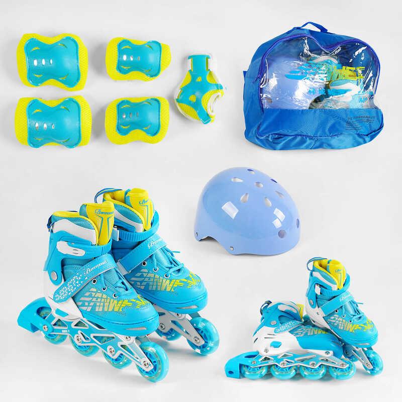 Комплект Роликів Best Roller 6917-М регульовані сині розмір 35-38, фото 1