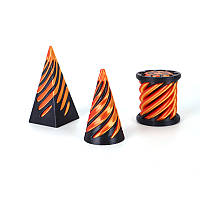 3D Гравитационные игрушки на 3Д принтере антистресс оранжево черный , новая игрушка пирамида антистресс