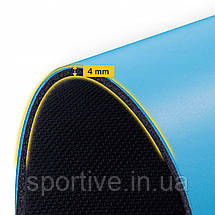 Килимок (мат) спортивний 4FIZJO PU 183 x 61 x 0.4 см для йоги та фітнесу Blue (P-5907739319555), фото 5