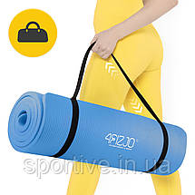 Килимок (мат) спортивний 4FIZJO NBR 180 x 60 x 1 см для йоги та фітнесу Blue (P-5907222931028), фото 2