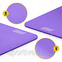 Килимок (мат) спортивний 4FIZJO NBR 180 x 60 x 1 см для йоги та фітнесу Violet (P-5907222931530), фото 5