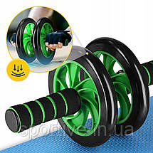 Ролик (гімнастичне колесо) для преса 4FIZJO Ab Wheel Black/Green (P-5907222931523), фото 2