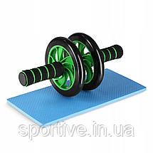 Ролик (гімнастичне колесо) для преса 4FIZJO Ab Wheel Black/Green (P-5907222931523), фото 4