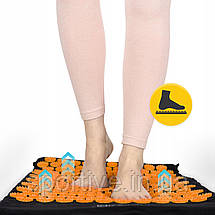 Килимок акупунктурний з валиком 4FIZJO Classic Mat Аплікатор Кузнєцова Black/Orange (P-5907222931752), фото 3