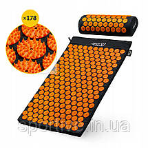 Килимок акупунктурний з валиком 4FIZJO Classic Mat Аплікатор Кузнєцова Black/Orange (P-5907222931752), фото 5