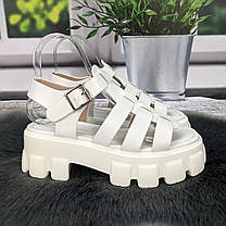 Босоніжки жіночі Fashion білі на платформі 4880, фото 3