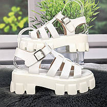 Босоніжки жіночі Fashion білі на платформі 4880, фото 4