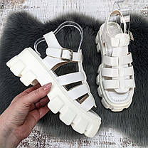Босоніжки жіночі Fashion білі на платформі 4880, фото 6