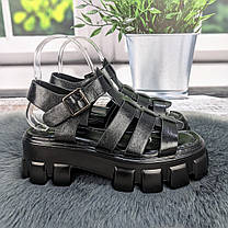 Босоніжки жіночі Fashion чорні на платформі 4880, фото 5