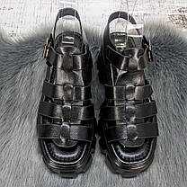 Босоніжки жіночі Fashion чорні на платформі 4880, фото 6