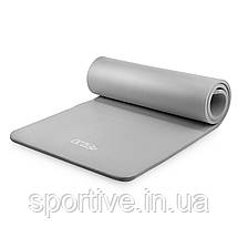 Килимок (мат) спортивний 4FIZJO NBR 180 x 60 x 1.5 см для йоги та фітнесу Grey (P-5907739311214), фото 5