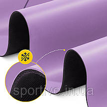 Килимок (мат) спортивний 4FIZJO PU 183 x 61 x 0.4 см для йоги та фітнесу Violet (P-5907739319548), фото 5
