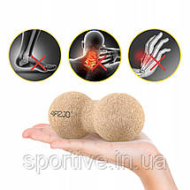 Масажний м'яч подвійний 4FIZJO Lacrosse DuoBall Cork 6.5 x 13.5 см (P-5907739319586), фото 2