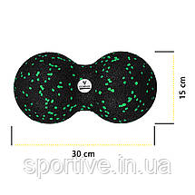 Масажний м'яч подвійний Cornix EPP DuoBall 8 x 16 см XR-0123, фото 5