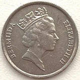 Монета Бермуд 10 центів 1995-97 рр., фото 2