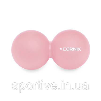 Масажний м'яч Cornix Lacrosse DuoBall 6.3 x 12.6 см XR-0116 Coral, фото 1