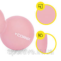 Масажний м'яч Cornix Lacrosse DuoBall 6.3 x 12.6 см XR-0116 Coral, фото 2