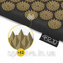 Килимок акупунктурний з валиком 4FIZJO Classic Mat XL Аплікатор Кузнєцова Black/Gold (P-5907739315052), фото 2