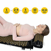 Килимок акупунктурний з валиком 4FIZJO Classic Mat XL Аплікатор Кузнєцова Black/Gold (P-5907739315052), фото 4