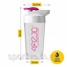 Шейкер спортивний 4FIZJO Ultra 700 мл White/Pink (P-5905973407069), фото 5