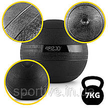 Слембол (медичний м'яч) для кросфіту 4FIZJO Slam Ball 7 кг Black (P-5907739315434), фото 2