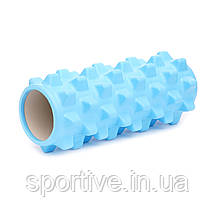Масажний ролик Cornix EVA 33 x 14 см (валик, ролер) XR-0324 Sky Blue, фото 2