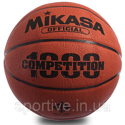 М'яч баскетбольний PU No7 MIKASA BQ1000 (PU, бутил, коричневий), фото 1