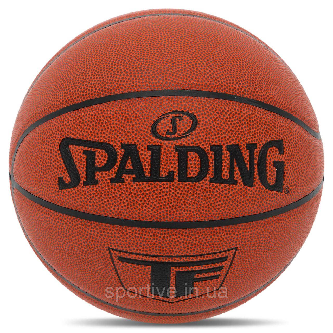 М'яч баскетбольний PU No7 SPALDING TF 77707Y (PU, бутил, коричневий)