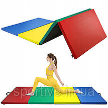 Мат гімнастичний складаний 4FIZJO XL 240 x 120 x 5 см Multicolor (P-5905973402774), фото 5