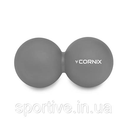 Масажний м'яч Corm Lacrosse DuoBall 6.3 x 12.6 см XR-0115 Grey, фото 1