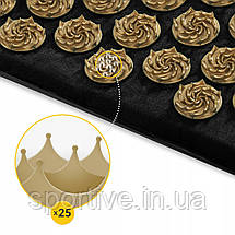 Килимок акупунктурний з подушкою 4FIZJO Eco Mat Аплікатор Кузнєцова Black/Gold (P-5907739311566), фото 4