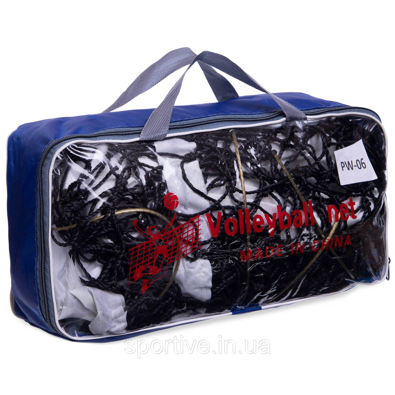 Сітка для волейболу SP-Sport PW-06 (PE, 2,8 мм, розмір 9,5x1 м, комірка 10x10 см, з металевим тросом,
