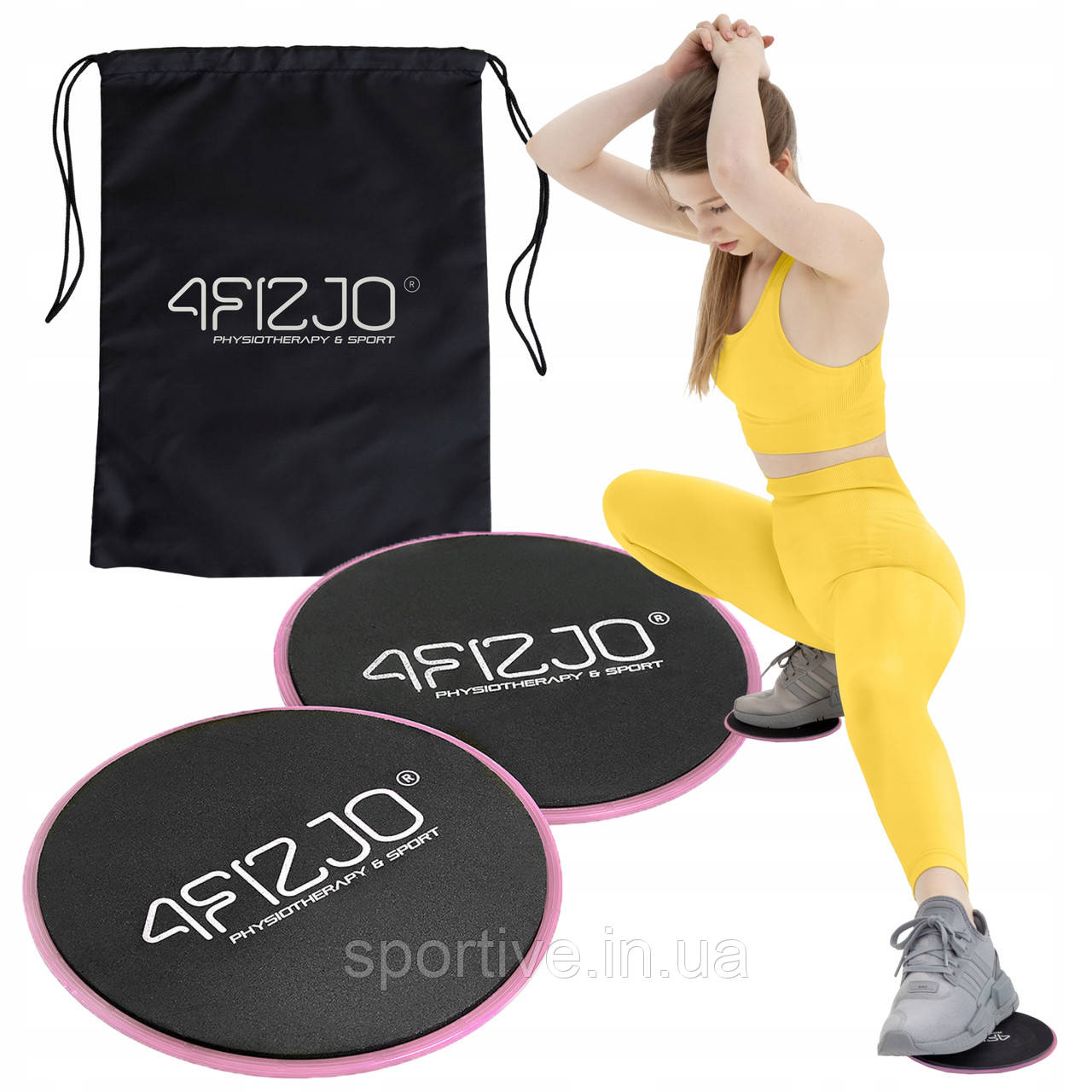 Диски-слайдери для ковзання (гладинга) 4FIZJO Sliding Disc Pink (P-5907739313362)