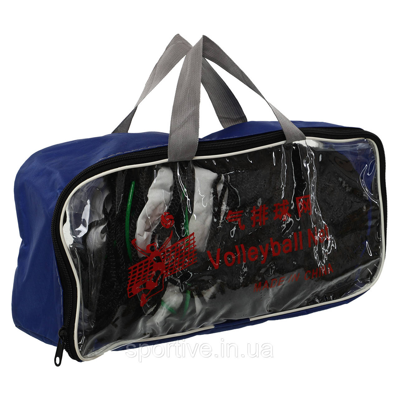 Сітка для волейболу SP-Sport VB-1358 (PL, р-р 9,1x1м, з металевим тросом, чорний-білий)