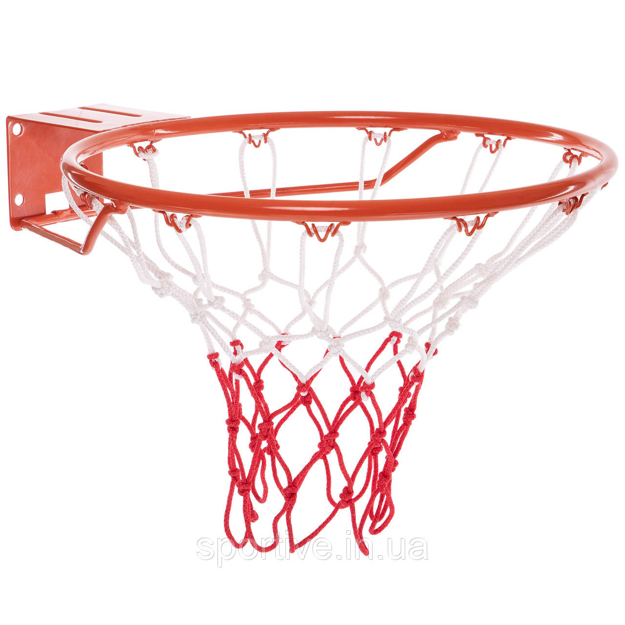 Сітка баскетбольна 1 штука SP-Planeta "China. Model 2" SO-7470 (поліпропілен, d-4,5 мм, білий-червоний) 91003005