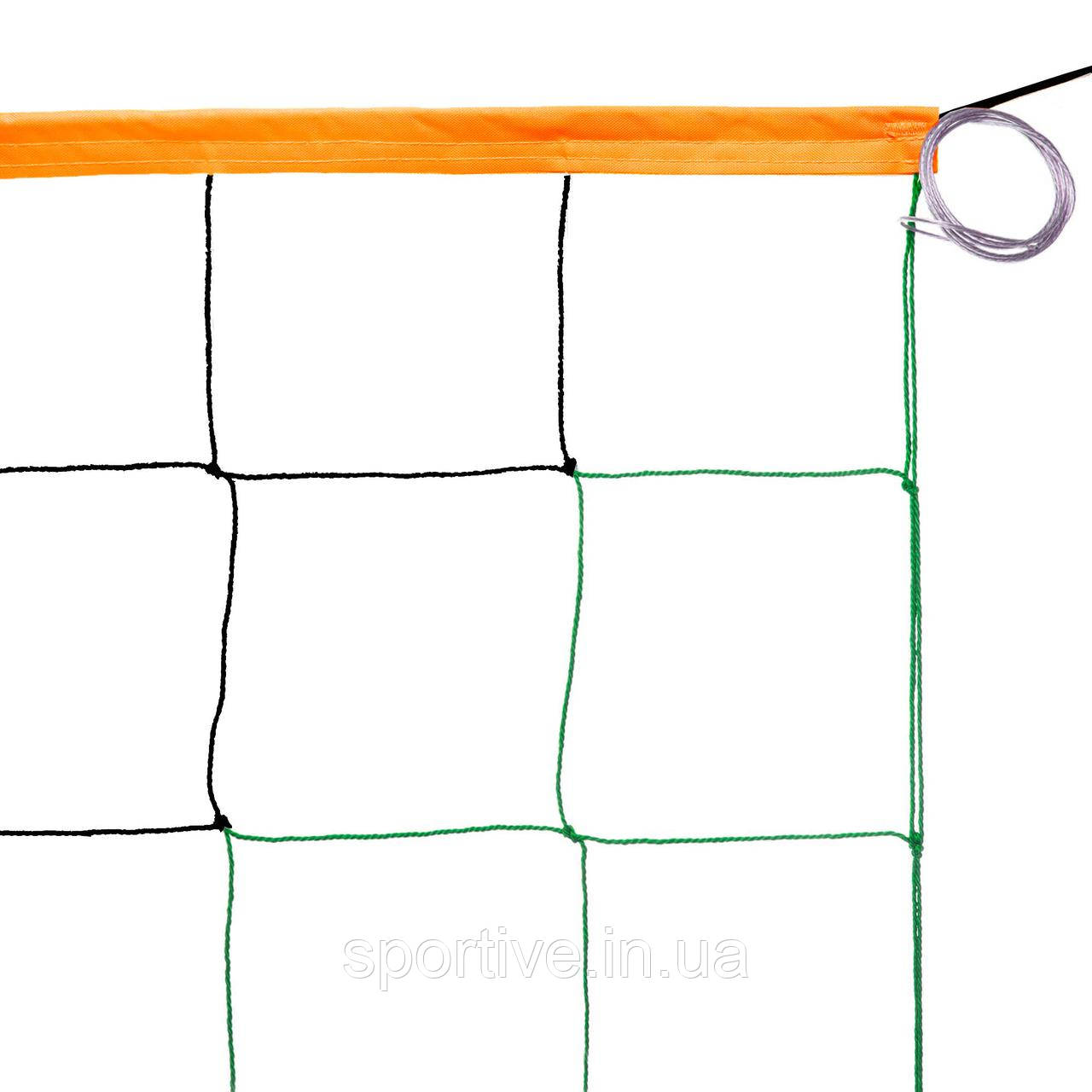 Сітка для волейболу SP-Planeta «China Model 1» SO-7467 (синтет. шнур 2,5 мм, р-р 9x0,9 м, комірка 15x15 см, шнур