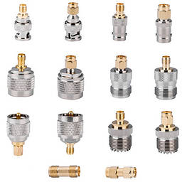 Набір перехідників для антен 14шт, адаптери SMA на SMA BNC N PL259 SO239 - оригінал