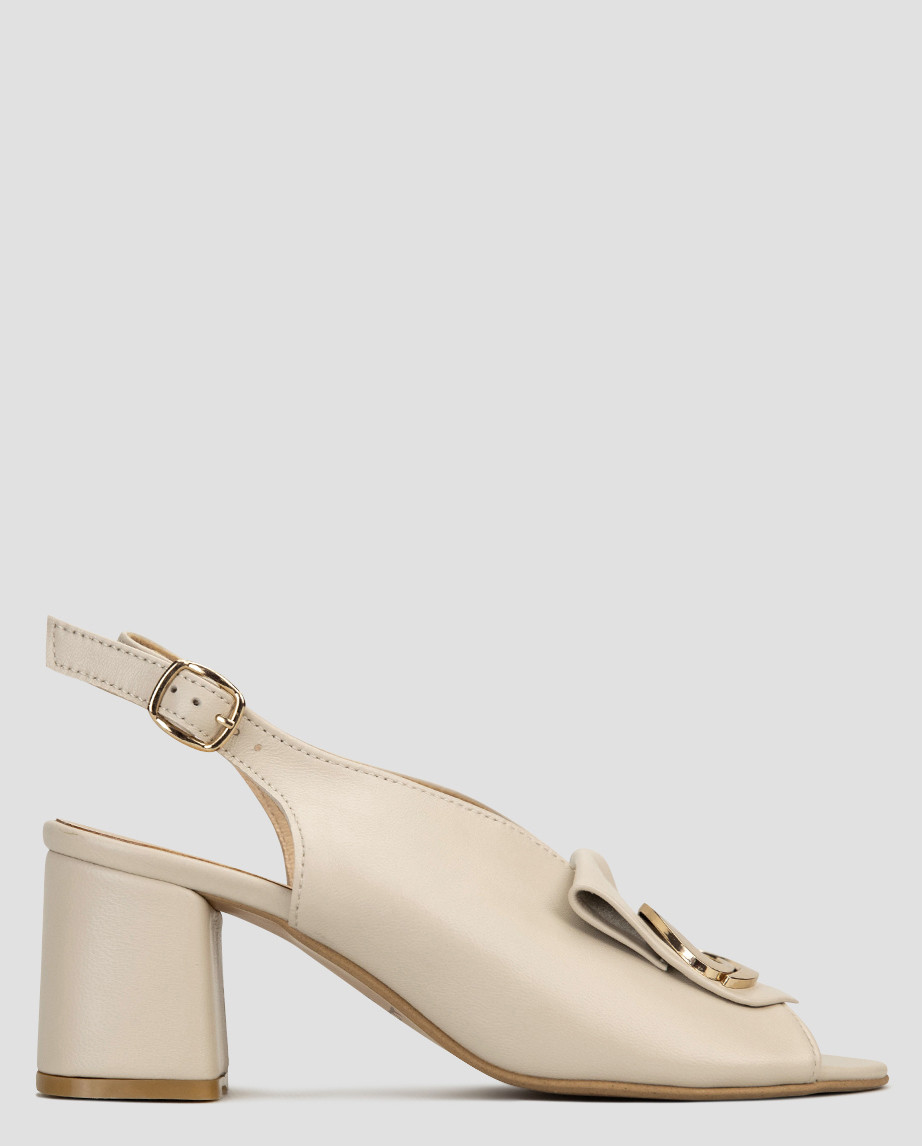 Босоніжки жіночі бежеві натуральна шкіра Україна ALROMARO — розмір 38 (24,3 см) (модель:, фото 1