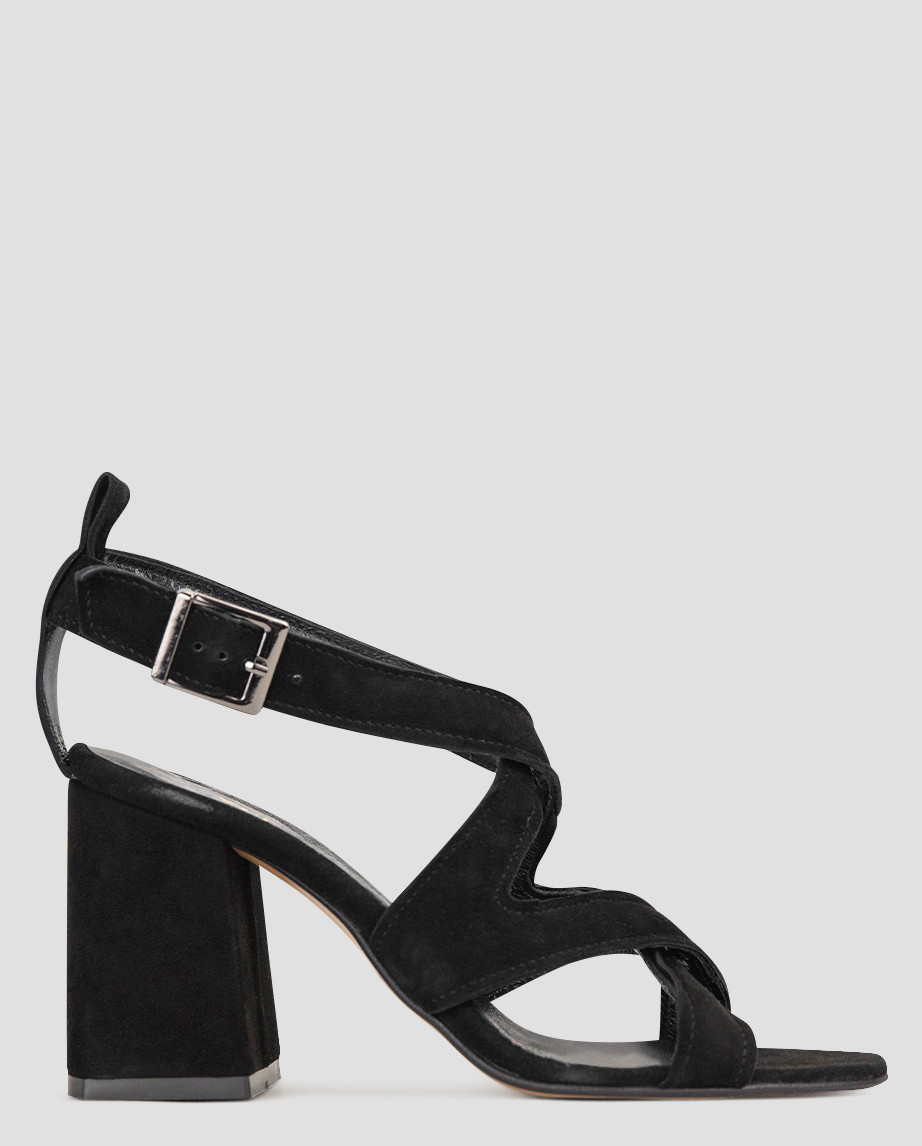 Босоніжки жіночі чорні натуральна замша Україна ALROMARO — розмір 37 (24 см) (модель: ALR1993-77ZBlack), фото 1