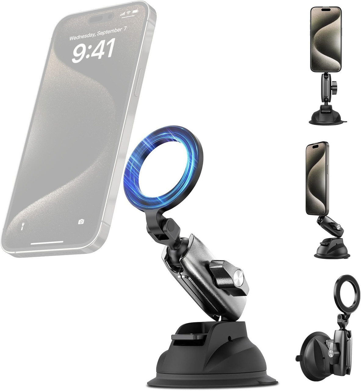 Присоска для телефону в авто MagSafe магнітна Telesin P3-SUS-02, фото 1