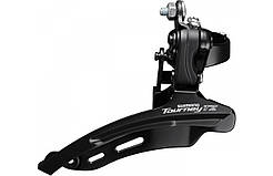 Перемикач передній Shimano FD-TZ500 нижня тяга, 28,6 мм, 42Т. чорний (fd-tz500-down)