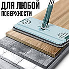 Швабра ледащо з двосекційним відром на 10 л з автоматичним віджимом Scratch Cleaning Mop Бірюзовий, фото 7
