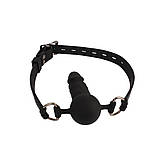 Кляп-фалоімітатор Chisa BEHAVE! Luxury Fetish чорний Кітті, фото 4