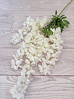 Штучна гілка білої гліцинії 112 см — для декору, фотозон, інтер’єру, свят, фото 7